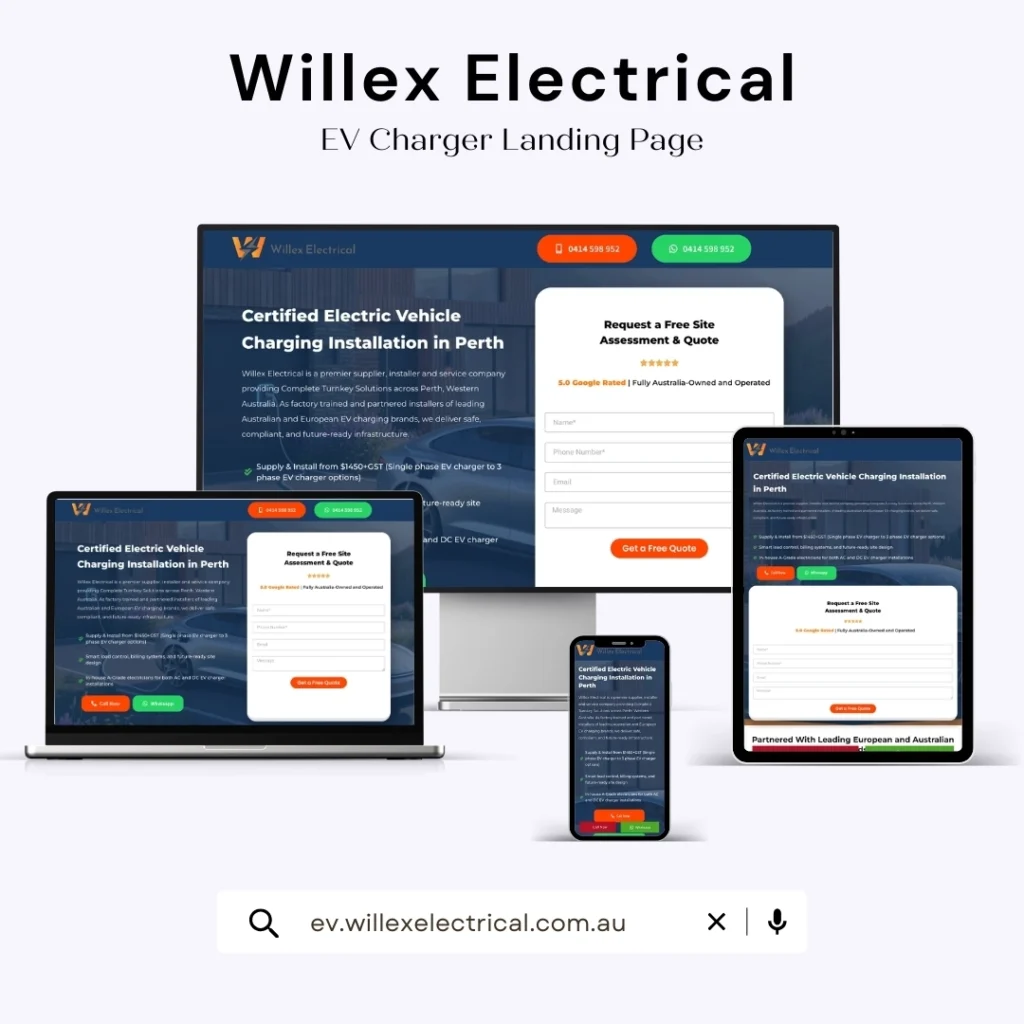Willex Electrical Landing Page