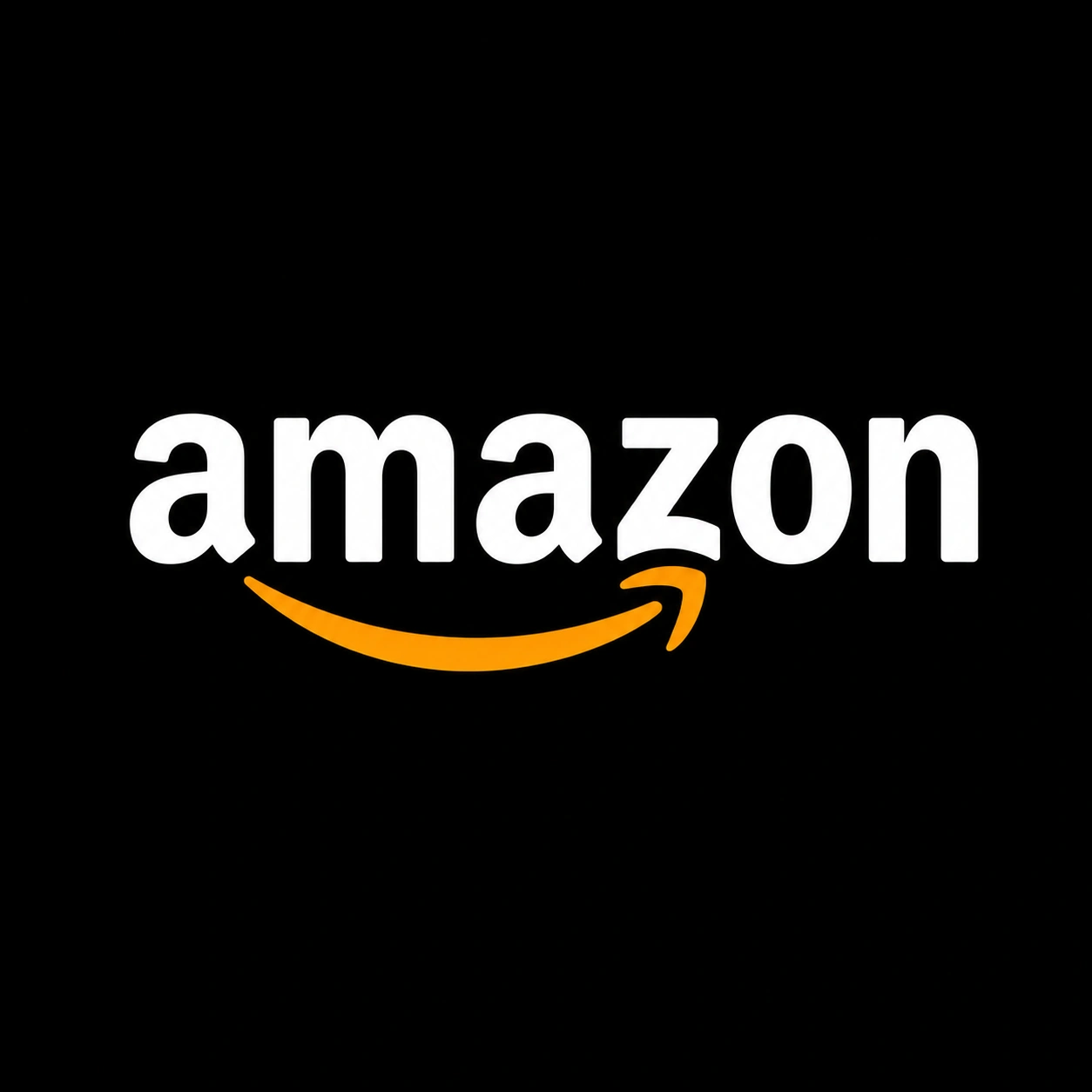 amazon logo black background