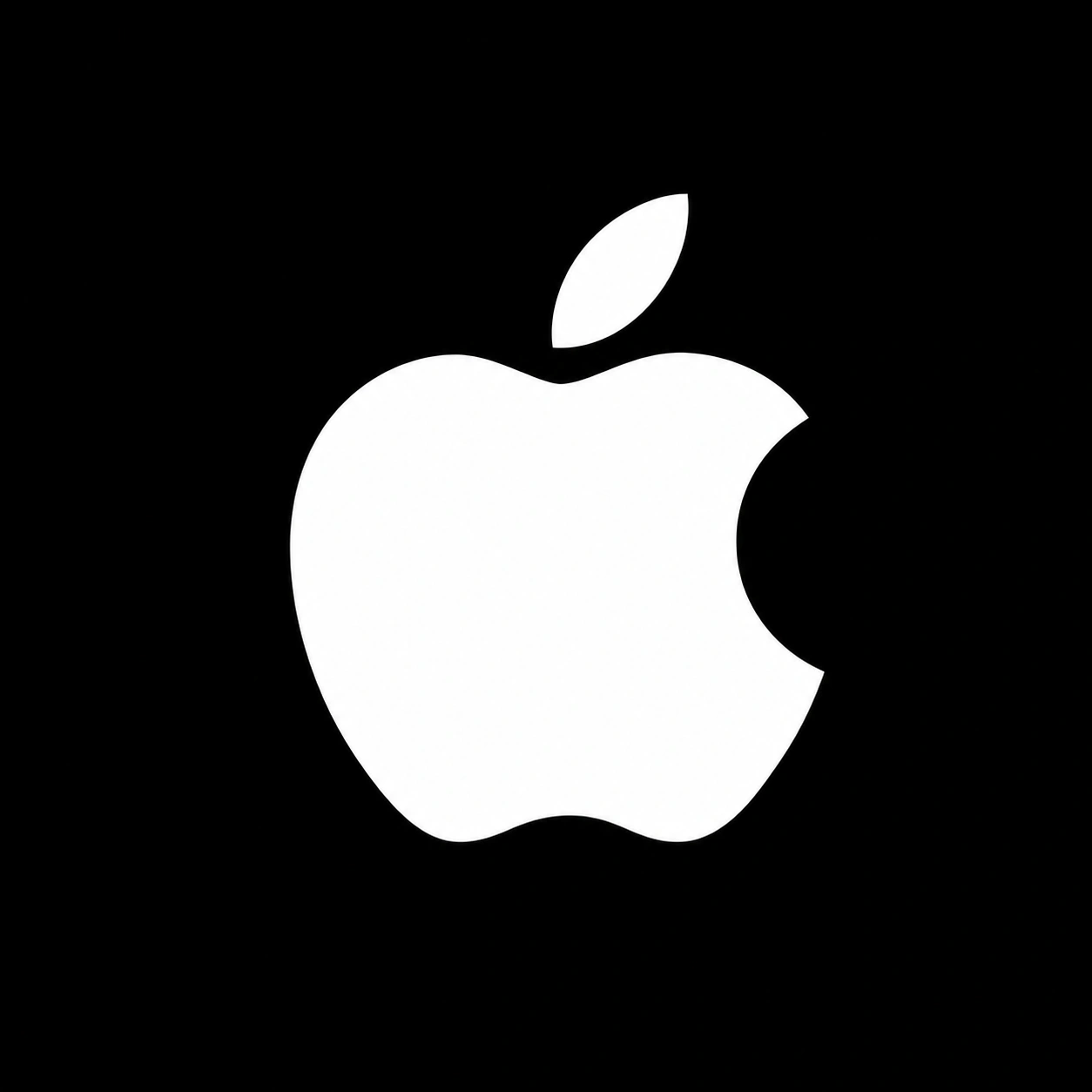 apple logo black background