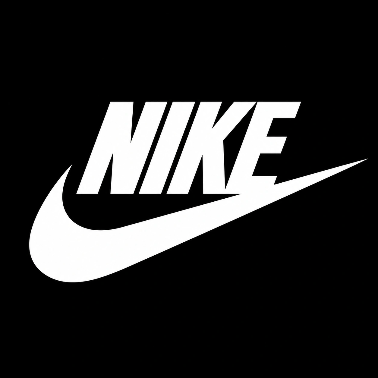 nike logo black background